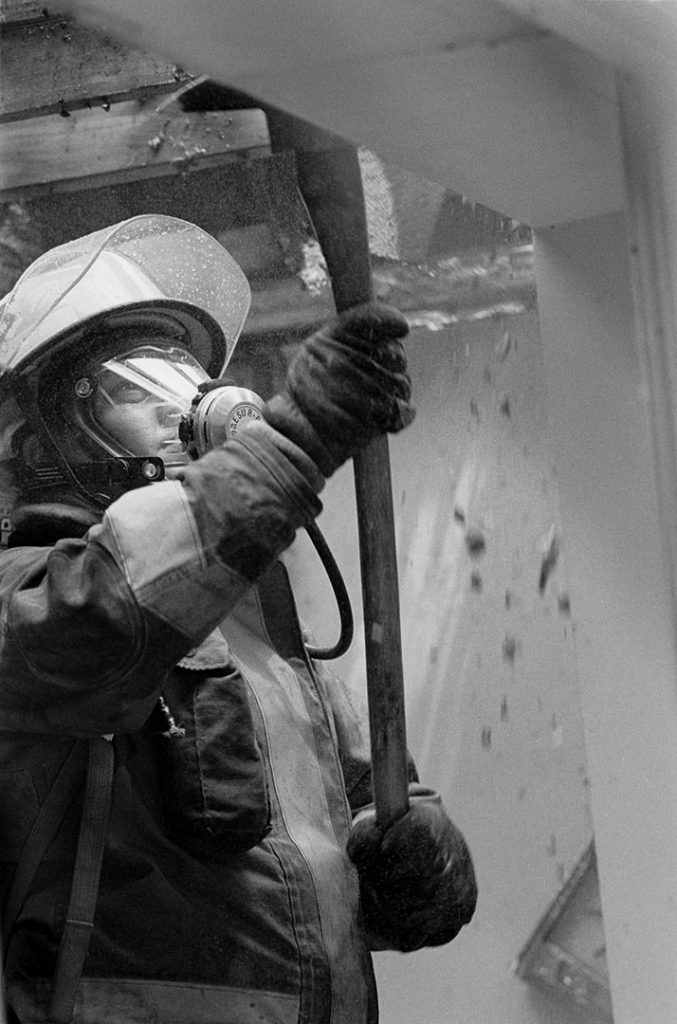 People Photography, Bryn Mawr, Pennsylvania Firefighter at a house fire, news